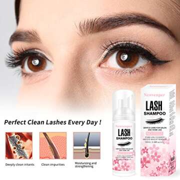 Gentle Lash Shampoo with Brush for Extensions 100ML