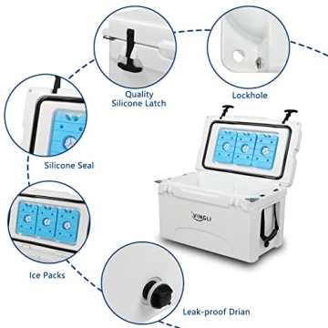 VINGLI 40QT Camping Cooler for Picnic and Camping Fun