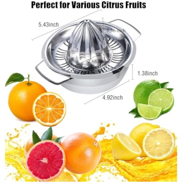 Efficient Stainless Steel Citrus Juicer for Fresh Juice Everyday