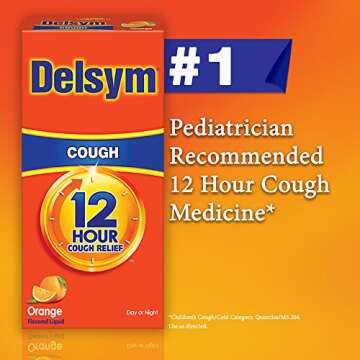 Delsym Adult Cough Suppressant Liquid - Orange Flavor 5 oz
