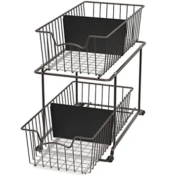 SimpleHouseware Sliding Basket Organizer for Home Storage