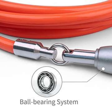 HereRope Weighted Jump Ropes for Women & Men, 1LB Adjustable Heavy Jump Ropes, Durable Jump Rope Weighted, Best for Fitness, High-Intensity Strength Workouts, crossfit, Boxing