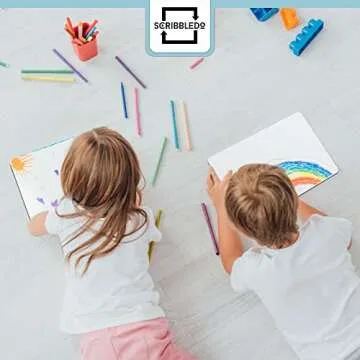 Scribbledo Double Sided Whiteboard Lined Dry Erase Board for Kids Ruled Writing Board Handwriting Practice Small White 9x12 Dry Erase Board with Lines Education Teacher Supplies