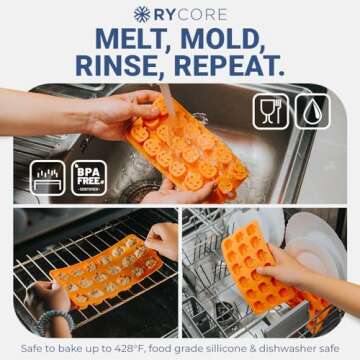 Fun & Festive Halloween Pumpkin Molds Silicone - 18 Mini Pumpkin-Shaped Cavities Tray, 1.2" each - BPA-Free, Perfect for Fall Baking, Candy, Gummy, Jello Shots & Ice Cubes