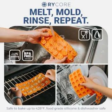 Fun & Festive Halloween Pumpkin Molds Silicone - 18 Mini Pumpkin-Shaped Cavities Tray, 1.2" each - BPA-Free, Perfect for Fall Baking, Candy, Gummy, Jello Shots & Ice Cubes