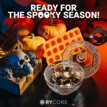 Fun & Festive Halloween Pumpkin Molds Silicone - 18 Mini Pumpkin-Shaped Cavities Tray, 1.2" each - BPA-Free, Perfect for Fall Baking, Candy, Gummy, Jello Shots & Ice Cubes