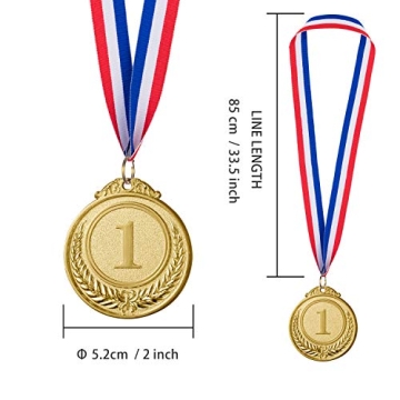 Favide 12 Gold Silver Bronze Medals for Kids' Events