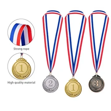 Favide 12 Gold Silver Bronze Medals for Kids' Events