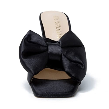 Elegant LIURUIJIA Bow Heeled Sandals for Weddings