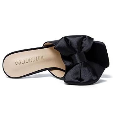 Elegant LIURUIJIA Bow Heeled Sandals for Weddings