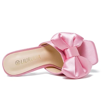 Elegant LIURUIJIA Bow Heeled Sandals for Weddings
