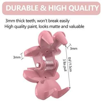 ADRIONE Mini Hair Clips Pack of 100 - Colorful Tiny Flower Hair Clips for Baby Toddler Girls Women, Strong Grip for Fine Hair Bangs