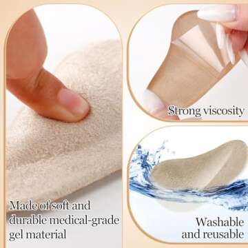 Madholly 6 Pairs Arch Support Gel Insole for Flat Feet, Adhesive Arch Pad for Women and Men