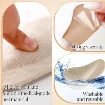 Madholly 6 Pairs Arch Support Gel Insole for Flat Feet, Adhesive Arch Pad for Women and Men