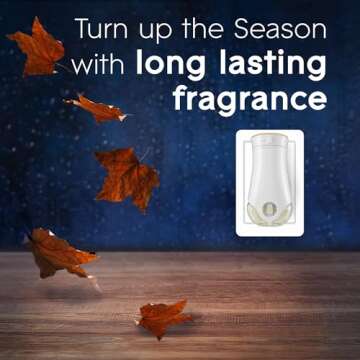 Glade PlugIns Refills Air Freshener, Scented and Essential Oils for Home and Bathroom, Fall Night Long, 3.35 Fl Oz, 5 Count