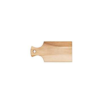 Labell Handle Serving Boards - Small Canadian Maple Hardwood Cutting Board for Meats, Vegetables, Fruits, and Cheeses - Flat Paddle Chopping Board Perfect for Charcuterie (5" x 10" x 0.75")