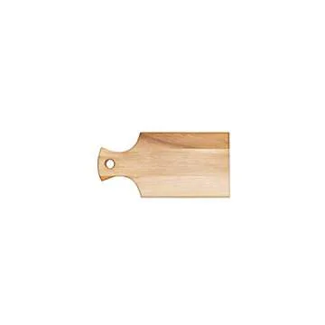 Labell Handle Serving Boards - Small Canadian Maple Hardwood Cutting Board for Meats, Vegetables, Fruits, and Cheeses - Flat Paddle Chopping Board Perfect for Charcuterie (5" x 10" x 0.75")