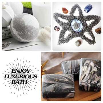 Black Mica Powder - 2.1 Ounces/ 60 Grams - Natural Epoxy Resin Dye –Mica Powder for Makeup, Epoxy Resin Art, Acrylic Paint, Fine Arts,Soap Making, Acrylic Nail