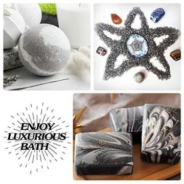 Black Mica Powder - 2.1 Ounces/ 60 Grams - Natural Epoxy Resin Dye –Mica Powder for Makeup, Epoxy Resin Art, Acrylic Paint, Fine Arts,Soap Making, Acrylic Nail