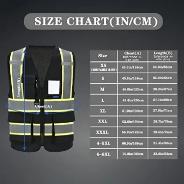 AYKRM High Visibility Reflective Safety Vest with Pockets