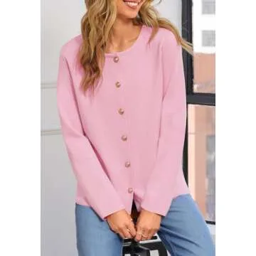 Stylish Women's Button Down Knit Cardigan for Autumn