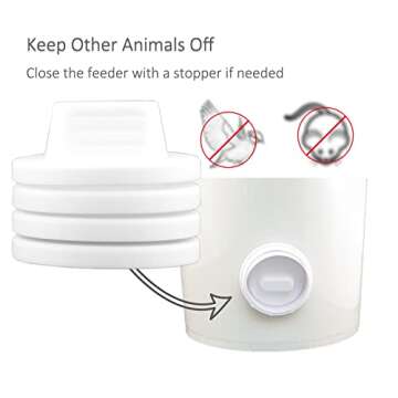 DIY Chicken Feeder Rain Proof Poultry Feeder Port Gravity Feed Kit for Buckets, Barrels, Bins, Troughs