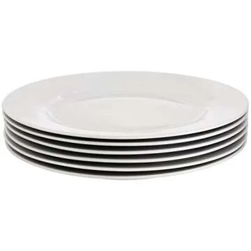 Durable Amazon Basics 6-Piece Dinner Plate Set - 10.5 Inches