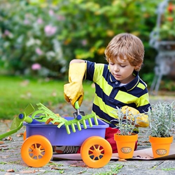 Kid's Garden Tool Toys Set - 16 PCs Fun Outdoor Set