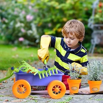 Kid's Garden Tool Toys Set - 16 PCs Fun Outdoor Set