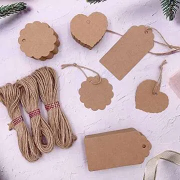 Versatile Gift Tags with Jute Twine for All Occasions