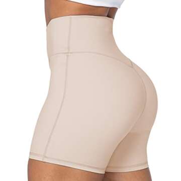 Sunzel Sunzfly Crossover Biker Shorts for Women - V Criss Cross High Waist Yoga Workout Gym Shorts w...