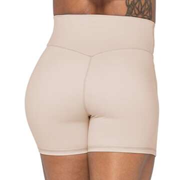 Sunzel Sunzfly Crossover Biker Shorts for Women - Beige