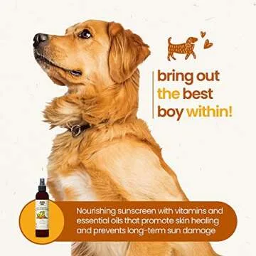 Gerrard Larriett Aromatherapy Pet Care: Vitamin & Essential Oil Dog Sunscreen and Skin Conditioner - Sunblock for Dogs with SPF 30 Sun Defense - Hydrating Dog Sun Protection with Conditioner, 8 oz