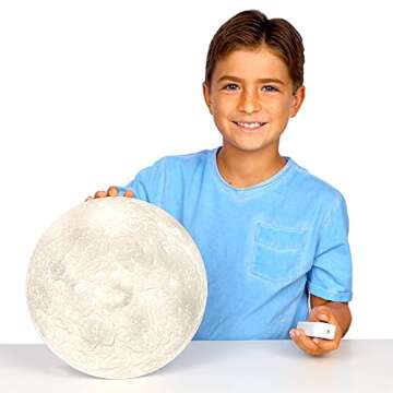 Uncle Milton Moon in My Room - 12 Light-Up Lunar Phases, Remote Control or Automatic, STEM Toy, Great Gift for Boys & Girls Ages 6+