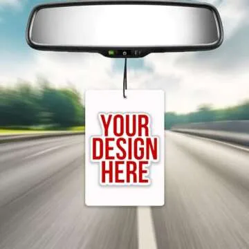 Custom Air Freshener with Picture for Car - Personalized Car Air Freshener, Double Sided Print Photo/Logo With Scents Freshener, for Car, Bedroom, Bathroom, Mother's Day Hanging Ornaments