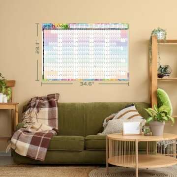 2025 Yearly Wall Calendar - 2025 Calendar from January 2025 to December 2025, 2025 Wall Calendar, 34...