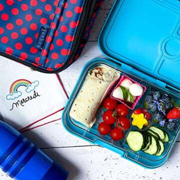 Yumbox Silicone Bento Lunch Box Accessories and Baking Cups Set of 8 Multicolor Mini Cubes (2 x 2 x 1.5 inches)