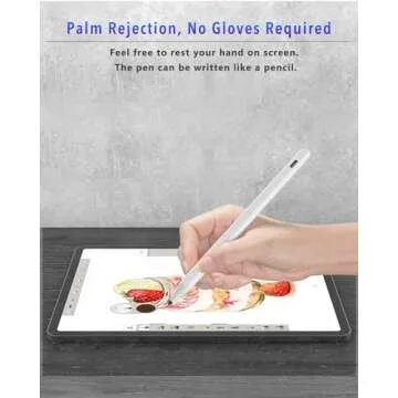 Stylus Pen for iPad (2018-2024) with Fast Charging & Palm Rejection, Compatible with Apple iPad Pro M4 2024, iPad Air M2 2024, iPad Pro 11/12.9 inch, iPad 10-6th, iPad Air 5th-3rd, iPad Mini 6/5th