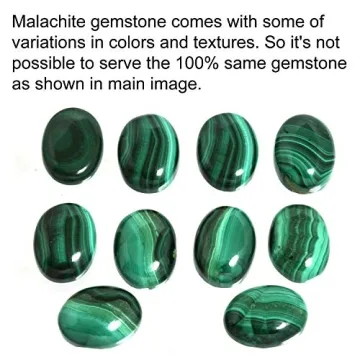 Green Malachite Silver Ring Size 7.5 by JEWELOPORIUM