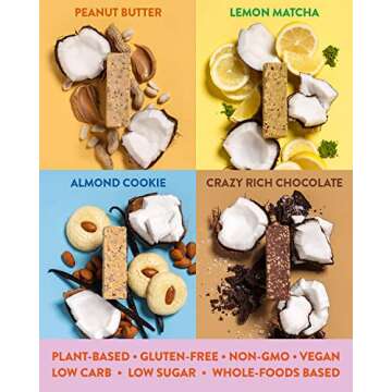 Dang Keto Bar | 4 Flavor Variety | 12 Pack | Keto Certified, Vegan, Low Carb, Low Sugar, Plant Based, Non GMO, Gluten Free Snacks | 4-5g Net Carbs, 9g Protein, No Added Sugars