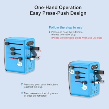 SAUNORCH Universal Travel Adapter PD 35W 7-in-1 Fast Charger