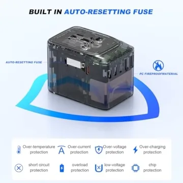SAUNORCH Universal Travel Adapter PD 35W 7-in-1 Fast Charger