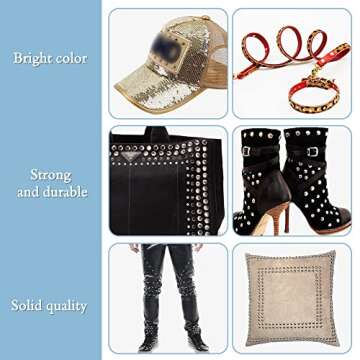 TLKKUE 240 Sets Leather Rivets for DIY Crafts