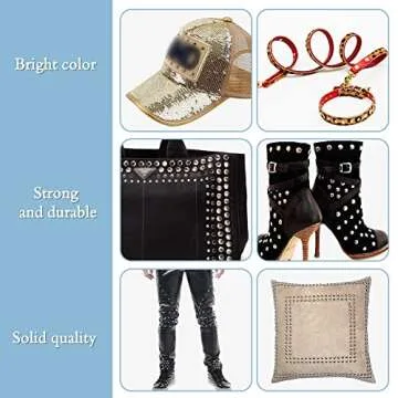 TLKKUE 240 Sets Leather Rivets for DIY Crafts