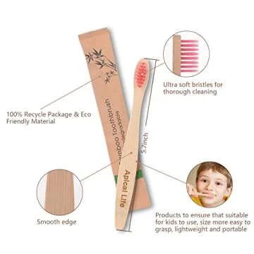 Eco-Friendly Bamboo Toothbrushes for Family - 20 Pack