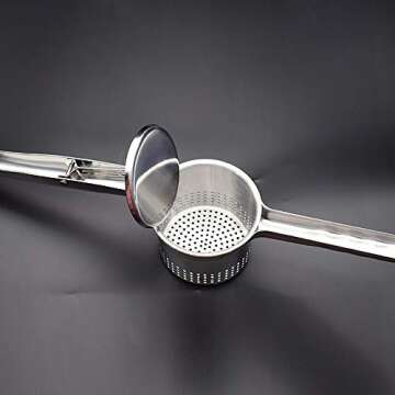 Warm Crystal, Stainless Steel Potato Ricer and Masher, Premium Manual Mashed Fruit Masher, Lemon Squ...