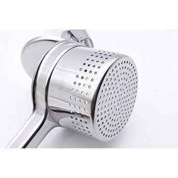 Warm Crystal, Stainless Steel Potato Ricer and Masher, Premium Manual Mashed Fruit Masher, Lemon Squeezer - Manual Citrus Press Juicer (13.7 oz)