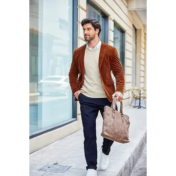 COOFANDY Men's Crewneck Knit Sweater Slim Fit Lightweight Casual Twist Patterned Cable Knitted Pullover A-White