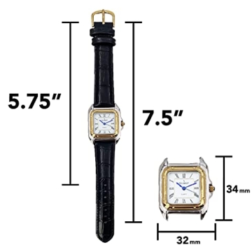 Peugeot Women Two-Tone Dress Watch with Leather Band
