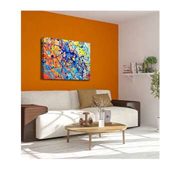 Abstract Jackson Pollock Style Giclee Canvas Art 36x24